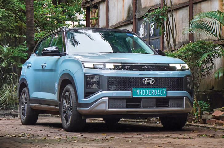 Hyundai Creta Electric in blue colour